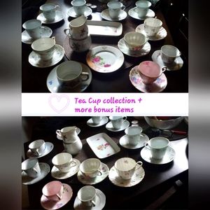 Teapot- Tea Cups lot plus extras as bonus!!